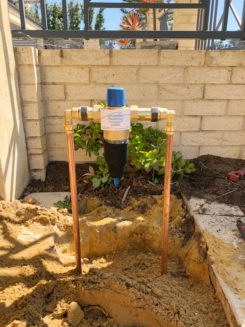 backwash filter device installation plumbing services